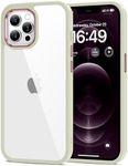 HOOMIL Case for iPhone 12 Pro Max 6.7-Inch, Non-Yellowing, Drop Protection, Anti-Scratch Transparent Hard Back Phone Cover - White