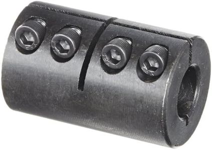 Climax Metals ISCC-050-050 Black Oxide Plated Mild Steel Clamping Coupling, 1/2" x 1/2" Bore, 1-1/8" Outside Diameter, 1-3/4" Length, #8-32 x 1/2" Clamp Screw