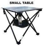Star Portable Folding Small Size Table, Pack of 1(Metal, Grey)