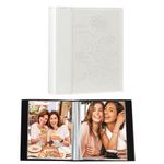 Artmag Small Photo Album 4x6 2 Pack, Each Pack with 26 Clear Pages Holds 52 Vertical Photos for 4x6 Picturs, Artwork or Postcards Storage (White)