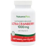 NaturesPlus Ultra Cranberry 1000mg - Natural Cranberry Extract, Herbs and Vitamin C Supplement - Gluten Free, Vegetarian - 120 Tablets- 60 Servings