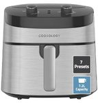 Cookology CAF72MA Air Fryer Oven 7.2 Litre, 7 Cooking Functions, Easy To Use Dial Controls, Healthy, Oil Free and Energy Saving Air Fryers - In Stainless Steel