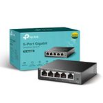 TP-Link 5 Port Gigabit Ethernet Network Switch, Ethernet Splitter 1 to 4, Network 4 Way Ethernet Hub, Desktop & Wall-Mounting, Sturdy Metal, Fanless, Plug & Play, Energy-Saving (TL-SG105S)