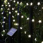 Solar String Lights Outdoor, 36Ft 60LED Star String Lights Outdoor Waterproof 8 Modes, Lumiere Exterieur Guirlande, Gazebo Lights Solar Powered Decorative for Patio Balcony Yard Garden-Warm White