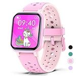 Kids Fitness Tracker Watch for Boys Girls Age 5-16, IP68 Waterproof Kids Smart Watch with Games, 20 Sport Modes, Heart Rate Monitor, Sleep Monitor, Calorie Counter, DIY Wallpaper, Gift for Kids (Pink)