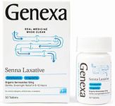 Genexa Senna Laxative Tablets | Irregularity & Constipation Relief | Effective Gentle, Overnight Laxative | Free of Talc | Certified Organic & Non-GMO | 50 Tablets