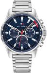 Tommy Hilfiger Analogue Multifunction Quartz Watch for Men with Silver Stainless Steel Bracelet - 1791788