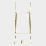 Invisible Plate Hangers for Wall | Decorative Dish Display Holders Hanging Wires Spring Hook Holder with Tip Protectors Fit to Hang on Wall (25 - 36 cm (10 - 14 Inch), Brass)
