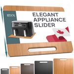 Ibyx Elegant Sliding Tray for Your Coffee Maker & Heavy Kitchen Appliances - Sturdy, Slides Easily from Under The Cabinet - Rolling Appliance Tray for Countertop with Wheels 13"X10.5"