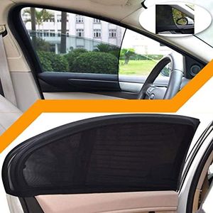 ANKIA 4 Pack Car Side Windows Sunshade for Baby,Vehicle Sun Shades Protector,80 GSM for Maximum UV/Sun/Glare Protection for Kids,2 Pack 20"x12" and 2 Pack 17"x14" (Polyester Mesh Car Window Shade)
