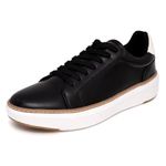 Nautica Men's Classic Lace-Up Low Top Fashion Sneaker Loafer - Stylish and Comfortable Casual Shoe, Black-donley, 9