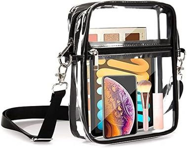 Movker Clear Bag Stadium Approved Clear Purse Crossbody with Adjustable Shoulder Strap for Sporting Events, Concerts