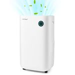 COSTWAY 4500 Sq.Ft Dehumidifier for Basement & Large Room, 73-Pint Quiet Dehumidifier with 5 Modes, 3-Color Indicator Light, 1.7 Gallon Water Tank, 24H Timer, Home Dehumidifier with Drain Hose