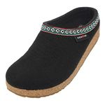 Haflinger GZ Clog,Black,41 EU/Women's 10 M US/Men's 8 M US