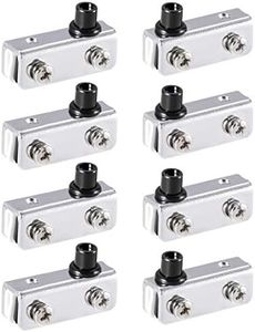 uxcell Adjustable Glass Door Hinges Clamp, Iron Cabinet Glass Door Pivot Hinge Clip for 3-5mm Thickness Glass, 4 Pair