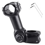 Azarxis 25.4/31.8 Stem 90mm 110mm 130mm 0-60 Degree Adjustable Bike Stem Mountain Bike Stem Short Handlebar Stem for Bicycle, Road Bike, MTB, BMX, Cycling (25.4 x 130mm)