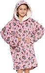 A2Z 4 Kids Girls Boys Oversized Hoodie Snuggle Blanket Super Soft Warm Fleece Kangaroo Pocket