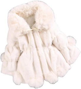 Kids Girls Winter Warm Coats Jacket Clothes Outwear Overcoat Ear Hooded Faux Fur Thicken Fleece Toddler Girls Winter Warm Coats Ear Hooded Faux Fur Fleece Jacket