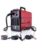 ARCCAPTAIN 130A MIG Welder, 110V Flux Core MIG Welder/Lift TIG/Stick 3 in 1 Welding Machine with Synergy, IGBT Inverter Portable Gasless Welder Equipment with Welding Gun and 2lb Welding Wire