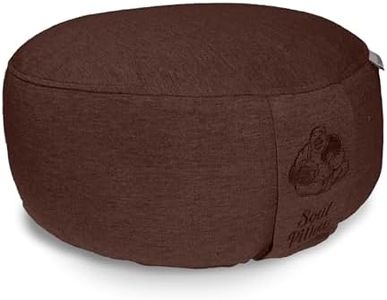 Soul Pillow Meditation Cushion, Yoga Seat Cushion, 15 cm High, Diameter 30 cm, with Spelt Filling, Washable Cover, Seat Cushion Base for Meditation and Yoga Cushion, Round, Oeko-Tex 100