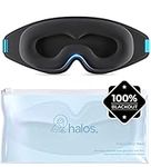 100% Blackout Sleeping Mask for Women & Men- Eye Mask for Sleeping - Blackout 3D Sleep Mask for Men -Zero Eye Pressure Sleep Masks for Women -Halo Blindfold Sleep Eye Mask Includes a Free Travel Pouch