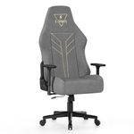 bigzzia Gaming Chair-Ergonomic Gaming Chair, Height Adjustable Reclining Computer Game Chair Comfortable with 3D Armrests, Big and Tall Gaming Chair for Adults (Grey)