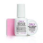 ORLY Nail Rescue Kit for Split & Cracked Nails | Includes Brush-On Nail Glue, Repair Powder & Mini Buffer | 3 Easy Steps for At-Home Nail Repair | Strengthens & Restores Damaged Nails | Easy to Apply