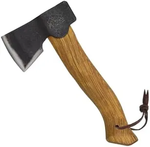 Prandi Axes Segurin Hatchet with Rough Finish - 3.059.04.TH - Traditional Line 0.88 lb Carbon Steel Head with 11" American Hickory Handle - Camping Hatchet for Outdoor Activities - No Sheath Included