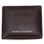 ABYS Personalised Genuine Leather Chocolate RFID Protected Men's Wallet,Card Holder Purse for Men (Pack of 1)