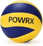 POWRX Outdoor Volleyball Ball - Pu Leather Beach Volleyball - Soft Practice Volley Ball for Sand and Water Games - Beginner and Professional Volleyball for Men, and Women