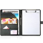 H&S A4 Clipboard Folder Conference Folder Padfolio Legal Writing Pad Document Folio Case Business Faux Leather Bag Portfolio Foldover Clipboard