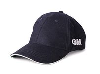 Gunn & Moore GM Cricket Hat | Cricket Cap | Pre-Shaped Two-Tone Peak | Brushed Twill | Easi-Fit Hook-and-Loop Fastener | One Size Fits All | 51 - 63 cm Circumference | Navy