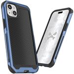 Ghostek Atomic Slim iPhone 15 Plus Case, Compatible with MagSafe Accessories, Aluminum Metal Bumper, Heavy Duty Protection Cover (6.7 Inch, Aramid Blue)