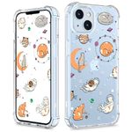 COBATREE for iPhone 14 Phone Case, Clear Case with Cute Cat for iPhone 14 Case Bumper Protective Shockproof Soft Cover Case for iPhone 14 6.1”-Cute Cat, CBT-Cute Cat-A01