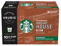 Starbucks House Blend Decaf K-Cups, Single Serve Keurig Compatible Coffee Pods, For Keurig Brewers - 60 Capsules