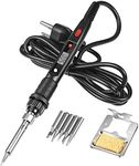 Soldering Iron Kit Sookey 80W Fast Ceramic Heating Soldering Gun for Electronics Jewelry Soldering Kit Temperature Adjustable LCD Display 110V