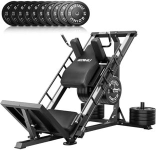 GOIMU Leg Press Hack Squat Machine with Back Support Cushion, 3 in 1 Adjustable Leg Press Machine with Quad Track Roller System, Hack Squat Machine for Full Lower Body Workout(Black with 230LBS)