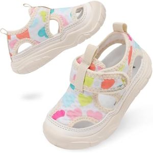 BARERUN Kids Water Shoes Boys & Girls Lightweight Sport Shoes Aqua Athletic (Toddler/Little Kid) Beige Toddler Size 10