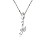 KunBead Jewelry Letter A Initial Necklace Silver Alphabet Gold Heart Love Pendant Best Friend Charm Necklace for Women