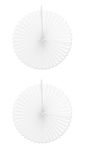 Beistle 54952-W, 2 Piece Jumbo Accordian Paper Fans, 35.5" (White)