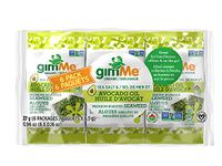 gimMe Organic Roasted Seaweed Snacks 27g Multipack - Sea Salt & Avocado Oil Flavour - Healthy On-The-Go Snack for Kids & Adults - Keto, Vegan, Gluten Free - 6 x 4.5g