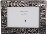 LASODY I Love My Dog Picture Frame,Best Friend Woof Frame,Tabletop Frame for Dog,Cherish Every Memory