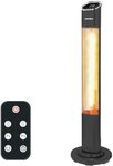 Senelux 2000W Infrared Tower Patio Heater with Remote Control, 9 Heat Levels, 24-Hour Timer, Oscillating, Water-Resistant Electric Heater, Garden Heater, Compact Design for Indoor & Outdoor Use