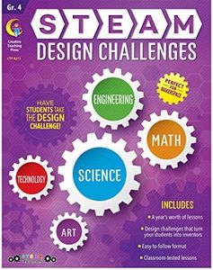 Creative Teaching Press STEAM Design Challenges Resource Book, Gr. 4, CTP (8211)