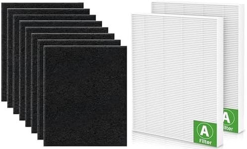 115115 Replacement Filter A, 116130 Replacement Filter H, Compatible with Winix C535,PlasmaWave Air Purifier 5300 6300 5300-2 5500-2 6300-2 P300 Plasma wave Air Purifier - 2 HEPA + 8 Carbon Filters