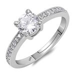 Pissara Splendid 925 Sterling Silver Valentine Day Gift Cubic Zirconia Finger Ring For Women And Girls|With Authenticity Certificate, 925 Stamp & 6 Months Warranty (Lr104650)