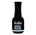 Kulis Matte Gel Top Coat, 15ml Gel No Wipe Matte Top Coat Soak Off Nail Lamp Gel Nail Polish Matte Finish Long Lasting DIY Home Nail Salon