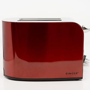 Singer 2 Slice Stainless Steel Toaster, Red