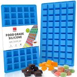 Mini Square-Terrace Silicone Chocolate Molds 50 Cavities - Walfos Non Stick Silicone Candy Molds, Silicone Molds for Chocolate, Candy, Gummy, Jelly, Ice Cubes, Food Grade & Dishwasher Safe, 2 Packs