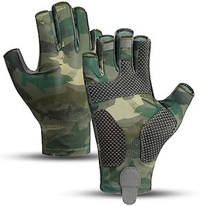 SUJAYU Green Large Fishing Glove, Sun Protection Gloves for Men & Women, UPF 50, Kayaking, Sailing, Paddling, Rowing, Fly Fishing Accessories